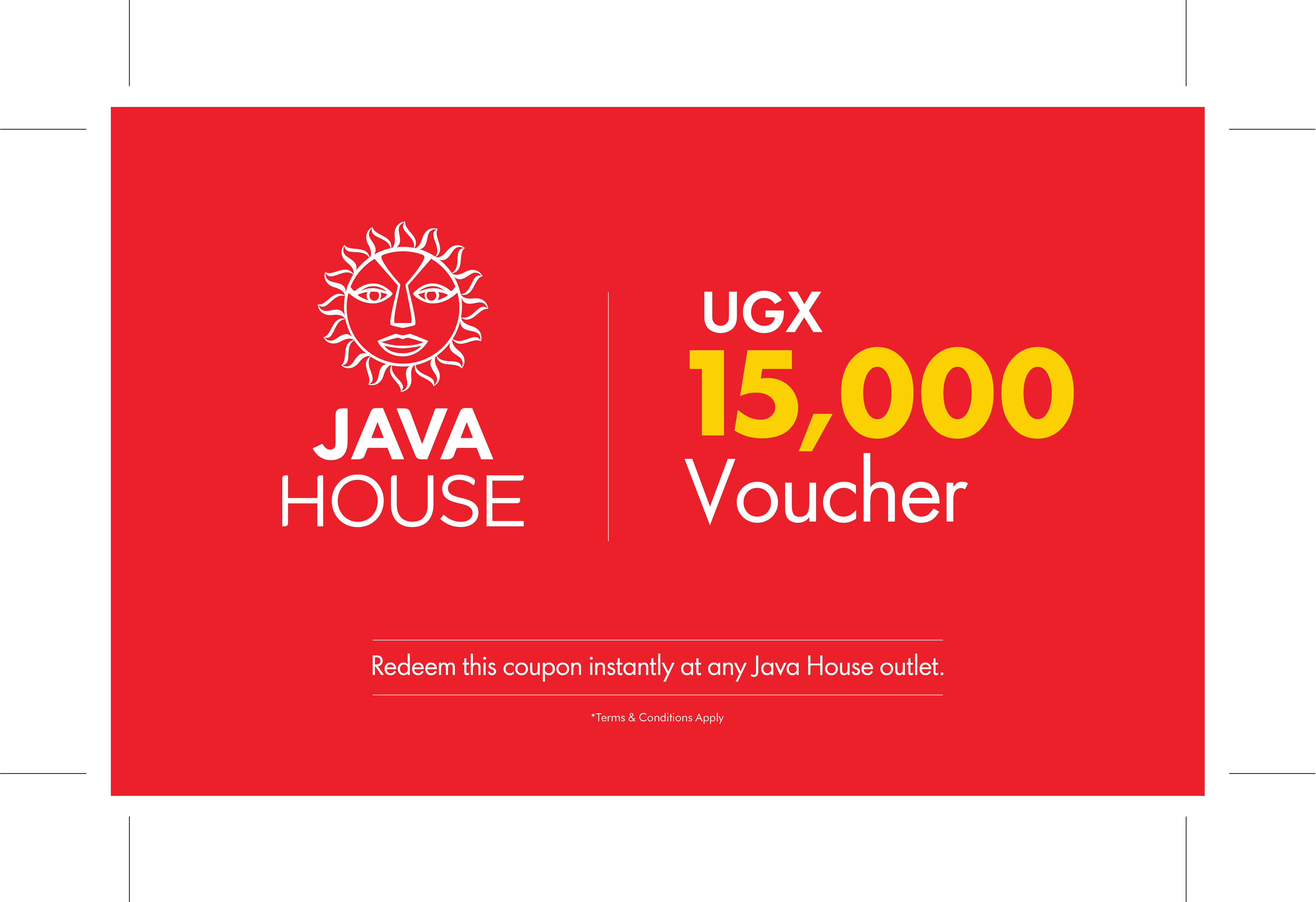 Java House Voucher UGX. 15,000